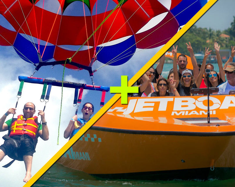 parasailing in Miami and Jet-boat Ride combo