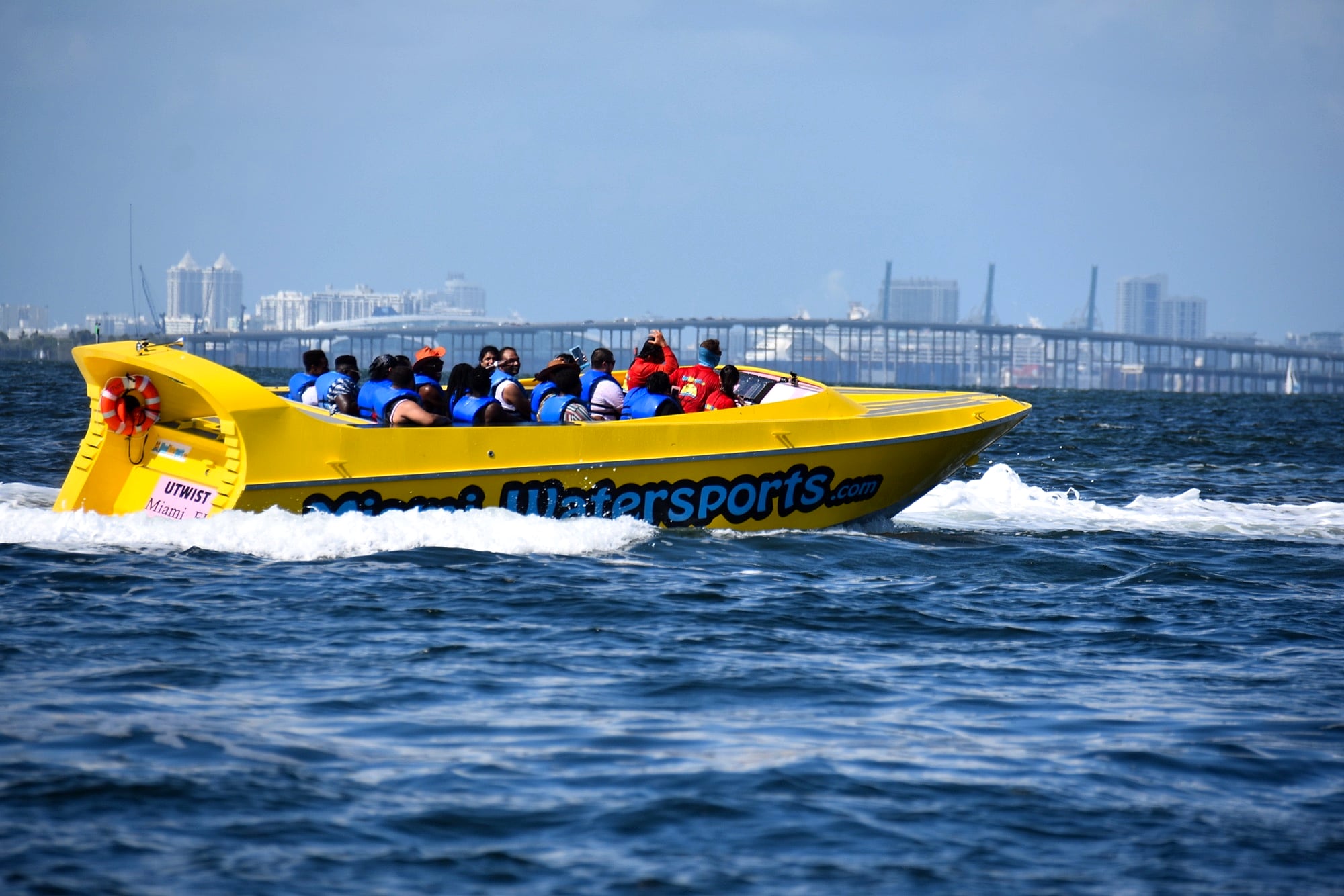 Speed Boat at Miami Beach Ocean Watersports — Miami, Dinner Key Marina