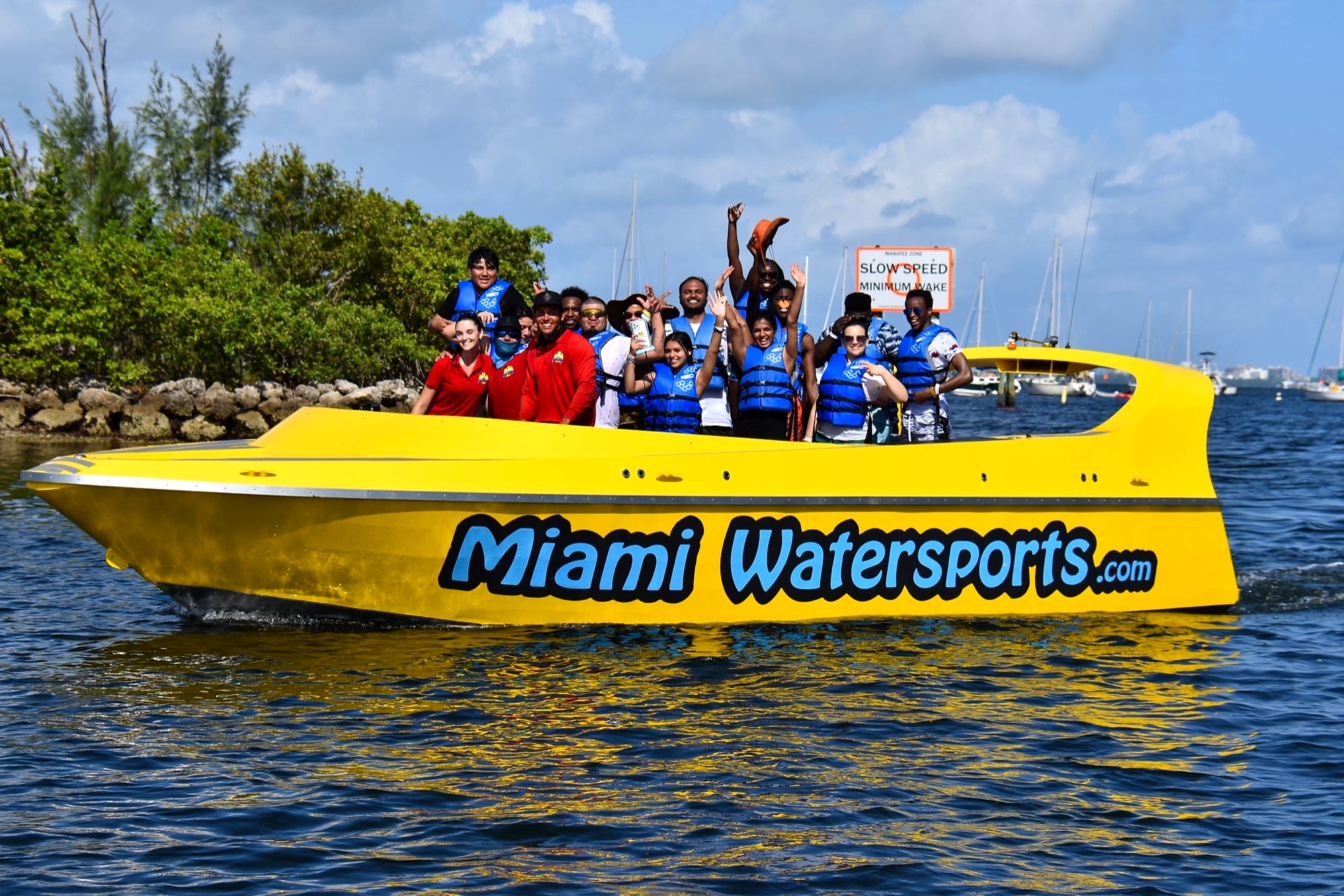 Speed Boat at Miami Beach Ocean Watersports — Miami, Dinner Key Marina